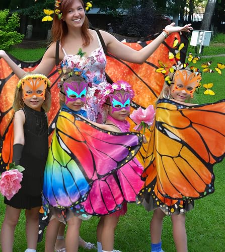 Disfraz con alas de mariposa doble y tutú para niñas 4-6 años miniatura 6