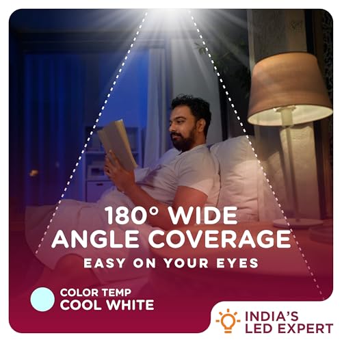 Image of GOURAV 9W LED Bulb Cool White B22 Base Pack of 1| Extra Bright | Glare-Free | 270 Beam | Flicker-Free | Instant Light | Retrofit | 1-Year Warranty | Energy Efficient