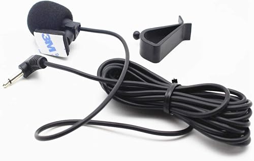 Micrófono estéreo de coche 0.138 in micrófono externo para unidad principal del vehículo habilitado radio estéreo GPS DVD portátil