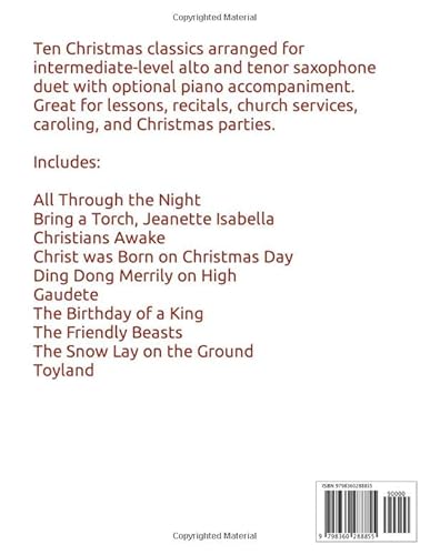 10 Christmas Duets for Alto and Tenor Sax with Piano Accompaniment: Vol. 5