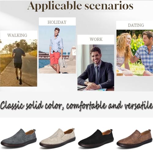 Men's Slip-On Orthopedic Leather Dress Loafers - Anti-Slip, Breathable & Comfortable with Arch Support for All-Day Wear, Men's Loafers & Moccasins Driving Shoes4