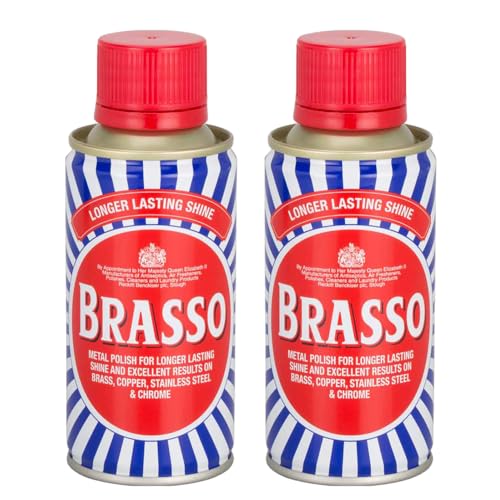 Brasso 2 x 175ml Metal Polish With Welari Thank You Card Longer Lasting Shine Brass Chrome Stainless Steel Copper Cleaner (350ml)