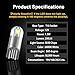 194 LED Interior Bulbs T10 LED Car Bulbs, 168 Bulb,Bright Upgrade 3030 Chips 175 2825 W5W LED Car Bulbs for Car Interior Dome Map Door Courtesy License Plate Lights, 6000K Xenon White Pack of 2