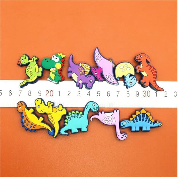 PINKPARI (LABEL) Jibbits Charms for Croc Shoe Decoration, Dinosaur Shoe Charms For Crocs,Clog Accessories for Girls Boys Teens Kids,Birthday Party Gifts 5 51d9lcrjqyL