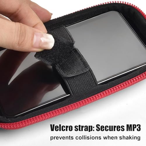 MP3 MP4 Player Case for Innioasis/for AGPTEK/for Sony Walkman - MP3 Player Case for Kids with Clip, 4-inch Bluetooth No Zipper Screen Protector Storage for Earbuds, USB Cable& Accessories -Black