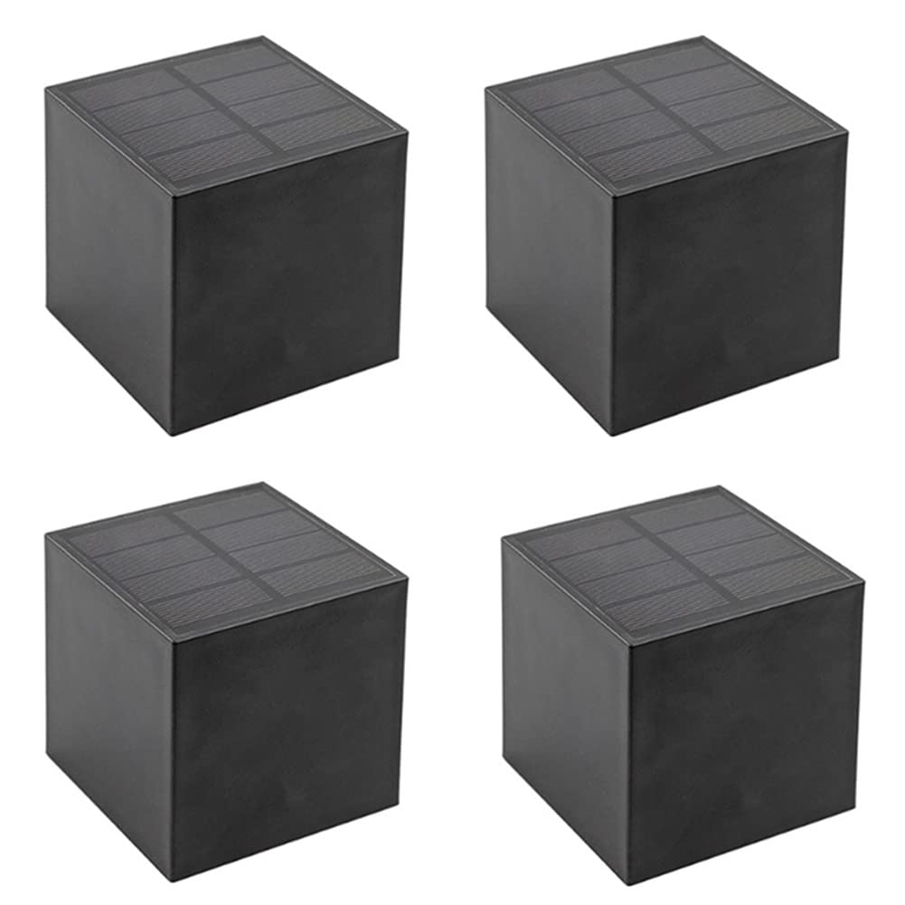 4 lámparas solares de pared, impermeables, impermeables, para patio, balcón, valla, lámpara decorativa