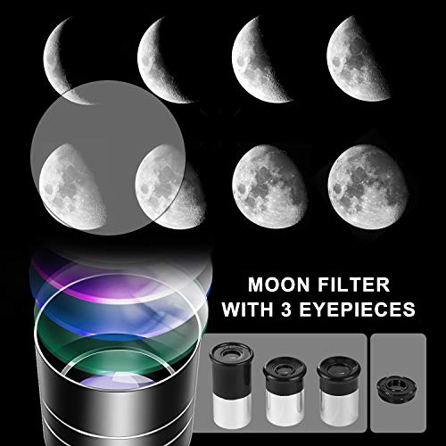 ERYUE Telescópio,Telescópio astronômico de 70 mm Telescópio monocular de alta potência 150X luneta r