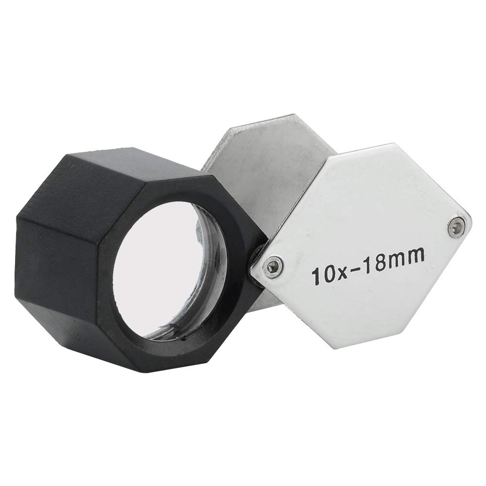Loupe hexagonale 10x pour Bijoux, Outil de loupe Optique, Durable, sans Danger pour Les bijoutiers, Les gemmologues, Les Timbres, Les Perles, Les Pierres précieuses, Taille