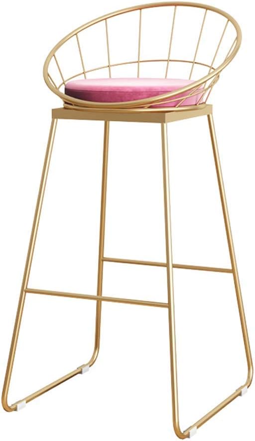 XBSLJ Bar Stool Metal Kitchen Breakfast Chair Home Bar Stool with