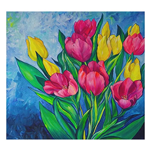 Tulipanes Artwork Botella de agua de acero inoxidable Frasco aislado al vacío Termo 500ml Viaje Deporte Té Café Beber… - Imagen 6