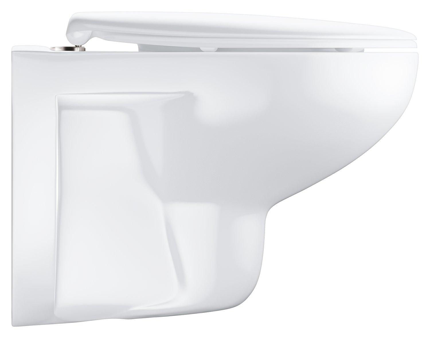 GROHE cuvette et abattant WC suspendu Bau ceramic, sans bride, volume de chasse 3/6 L, porcelaine vitrifiée, finition blanc alpin, 39351000 (Import Allemagne)