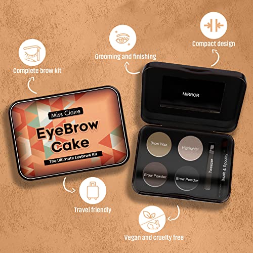 Miss Claire Eyebrow Cake The Ultimate Eyebrow Kit Tin 1x4g (02) - Image 3