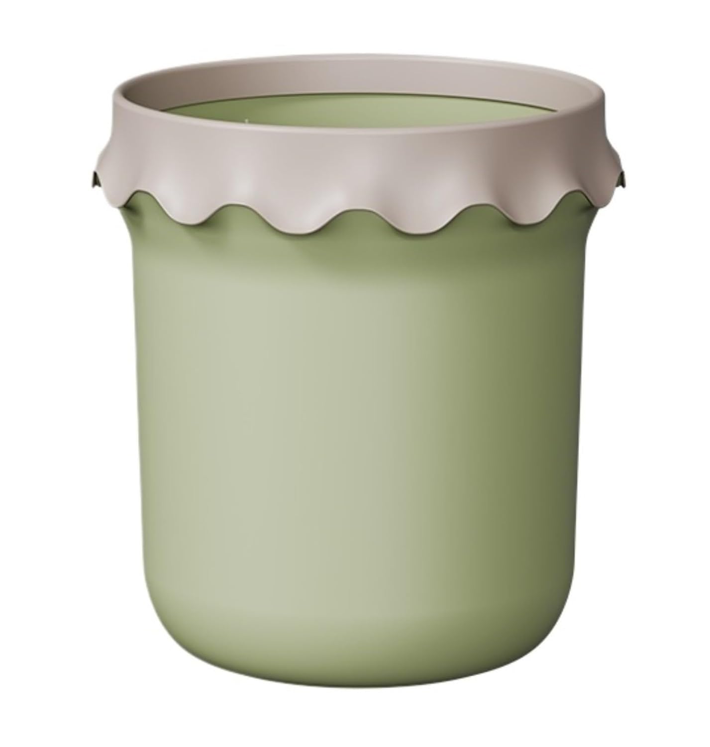 AIEIJJH Plastic Wastebasket 8L Trash Container For Bathroom Kitchen Office Bedroom Home Waste Bin Functional Garbage Can Small, GREEN, 1pcs