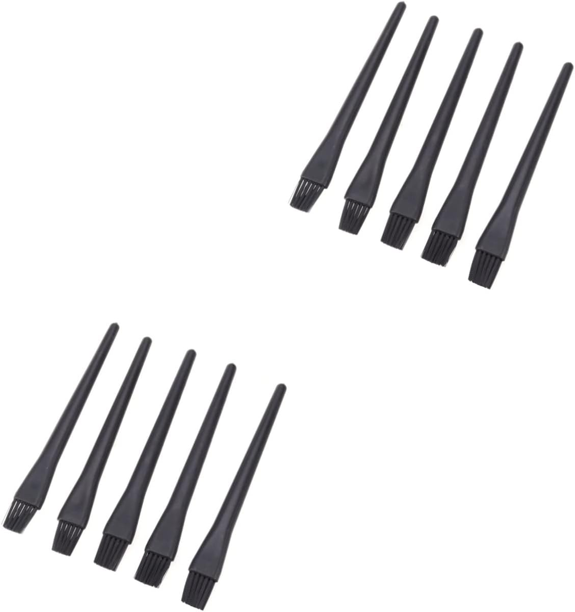 10pcs Static Cleaning Brush for Keyboards and Electronics Plastic Round Handle for Computer Laptop and Hard Reach Areas