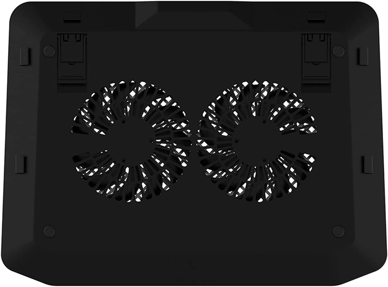 Base di raffreddamento da Gaming Pad Di Raffreddamento Per Laptop Half RGB Surround Staffa Doppia Ventola Da 14 Cm Tocco Regolazione Dell'angolo Doppio Per 17,3 Pollici per PC Notebook