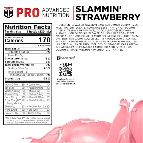 Muscle Milk Pro Advanced Nutrition Protein Shake, Slammin' Strawberry thumb #1