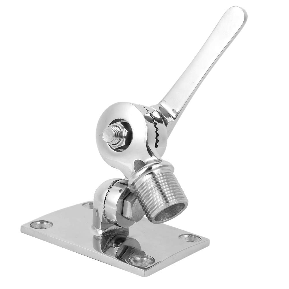 Antenna VHF in acciaio inossidabile 316 da 38 mm, base aerea regolabile a doppio asse, porto per ba con accessori inclusi