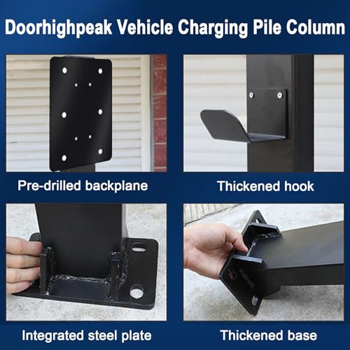 Support de borne de recharge électrique extérieur avec colonne robuste et socle - 4