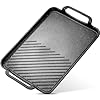 Eslite life 11 x 17 nonstick grill pan for indoor cooking outdoor grilling versatile 2 in 1 induction large steak pan for stove tops pfoa free black  urban country home decor