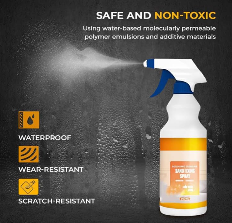 Concrete Crack Filler,Sand Fixing Agent Agent, Sand Fixing Agent Wall Protection Spray,Anti-Sand Base Surface Reinforcement, Multiuse Invisible Waterproofing Agent (2pcs)