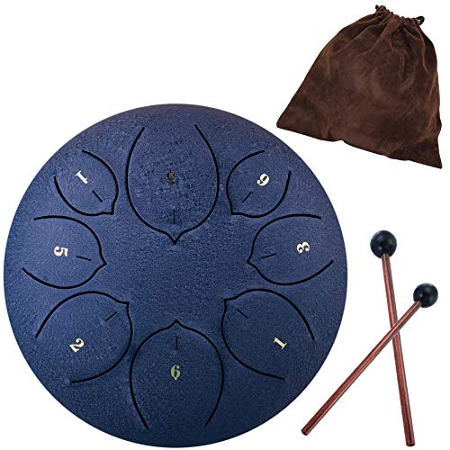 Steel Tongue Drum - 8 Notes 6 inches - Percussion Instrument -Handpan Drum