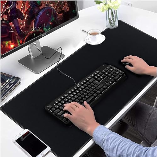 Image of MATSON Extra Large Mouse Pad Gaming Mouse Pad, Extended Large Desk mat, Mousepad for Laptop, Mouse Pads for PC Keyboard with Non-Slip Rubber Base Black with Black Border (70 X 30 cm)
