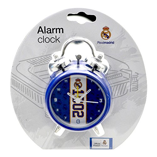 Real Madrid Navy Alarm Clock Bell Football Fan Club Crest Gift Boxed Official