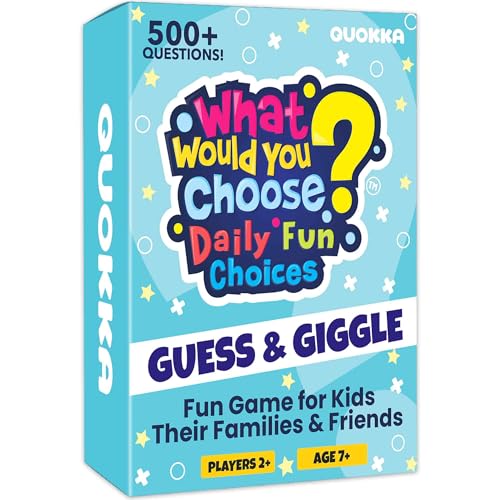 QUOKKA Fun Card Game for Teens Kids & Adults Fun Party & Family Board Game | What Would You Chose Challenges | 500+ Hilarious Icebreaker Questions for Friends Family Nights Travel & Sleepovers