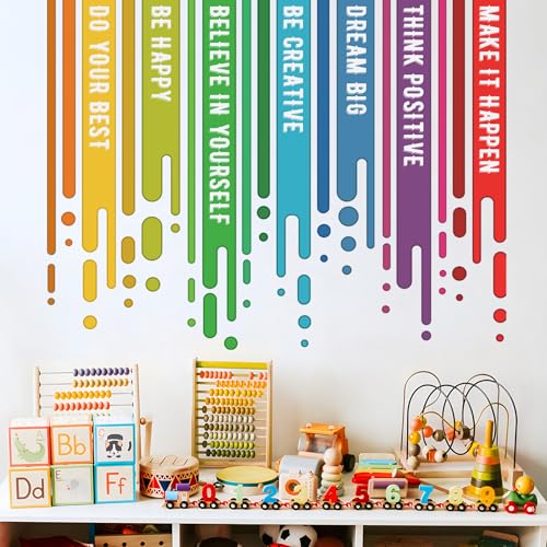 Vinilo decorativo removible con cita inspiradora 30x90 cm