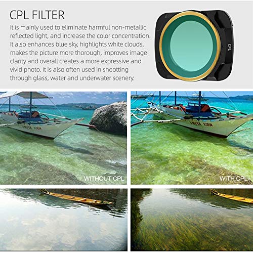 Filtro de lentes, Entweg para DJI Mavic Air 2 Drone 4pcs Conjunto de Filtros de Lente MCUV CPL ND4 N