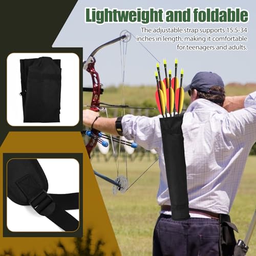 WEFHEF 1 Stück verstellbar Bogenschießen Quiver Pfeil Rucksack Tasche Hüftpfeile Rückenpfeil Pfeilrückenköcher Hüftköcher Köcherhalter Pfeile Köcher zur Aufbewahrung von Compound Recurve Bogen