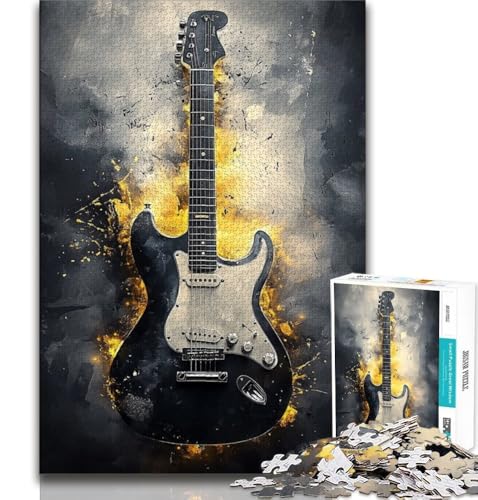 ZKYUBEK Puzzles for Teenagers Teens 1000pc Puzzle Guitar Poster Art,Educational Family Game Wall Decoration Unique Birthday And Xmas Gifts 50x75cm
