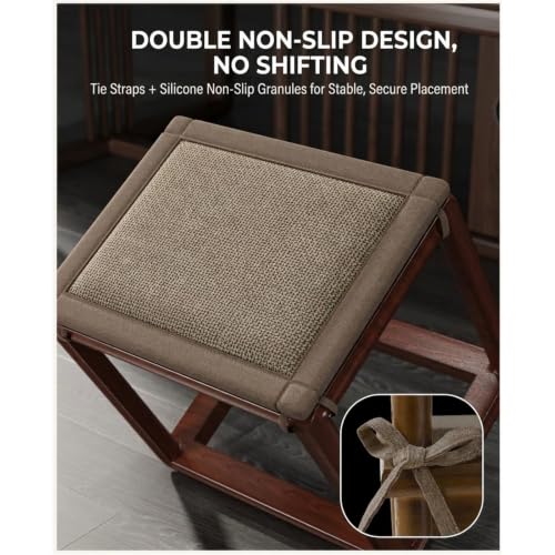 Coussin de siège lavable en machine en lot de 2 coussins de chaise carrés