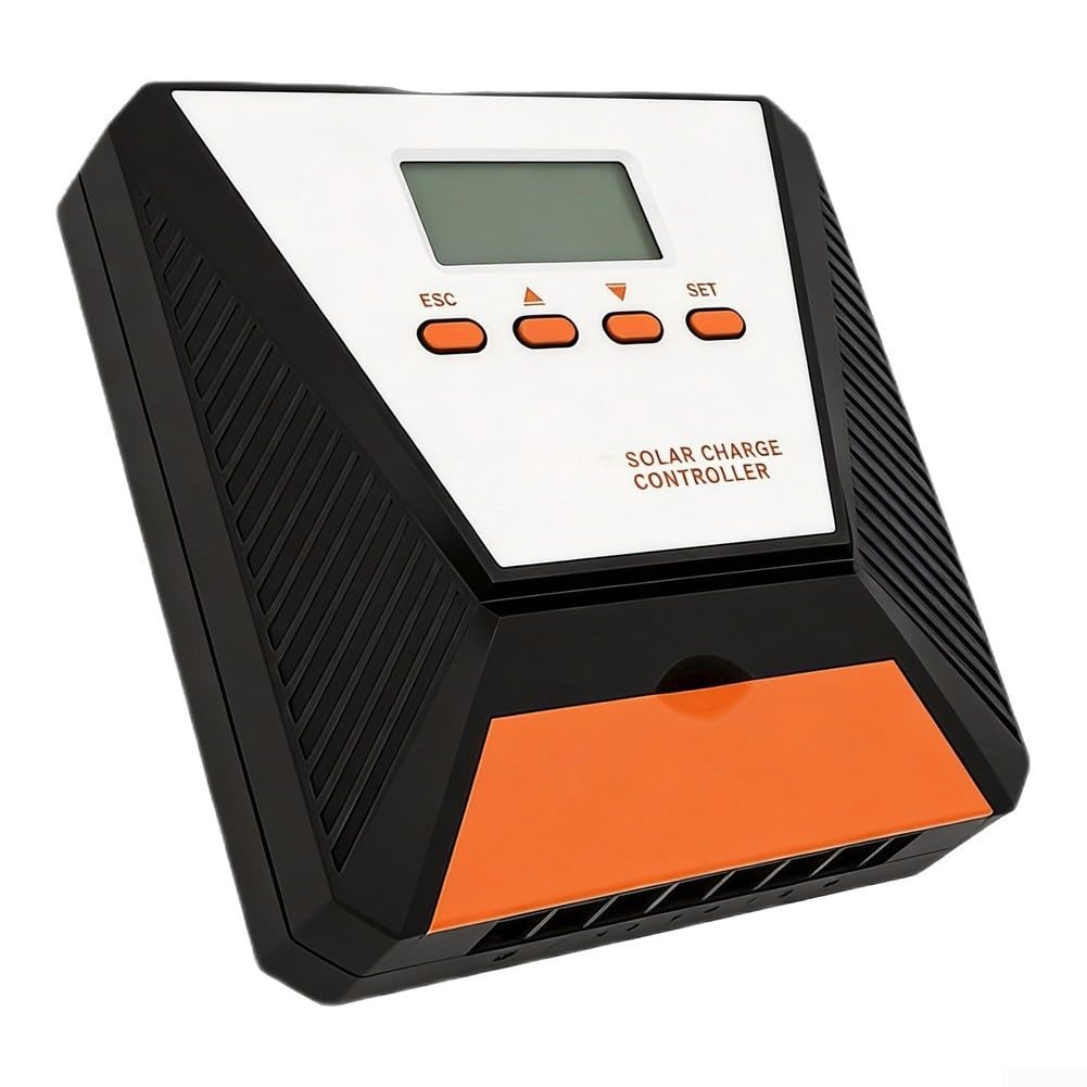 Regolatore di carica solare MPPT 30 A 12 V/24 V rilevamento automatico LCD | Rilevamento automatico 12 V/24 V, rilevamento >99%, monitor LCD, ABS + alluminio, struttura compatta