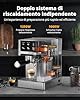 Macchina per Espresso 20 Bar per Casa con Frotheria Automatica, Cappuccino & Latte Caffè Macchina, Doppio Boiler Quick Estrazione (1350W+1000W), Acciaio Inox, Serbatoio d'Acqua 1.8L, Touchscreen
