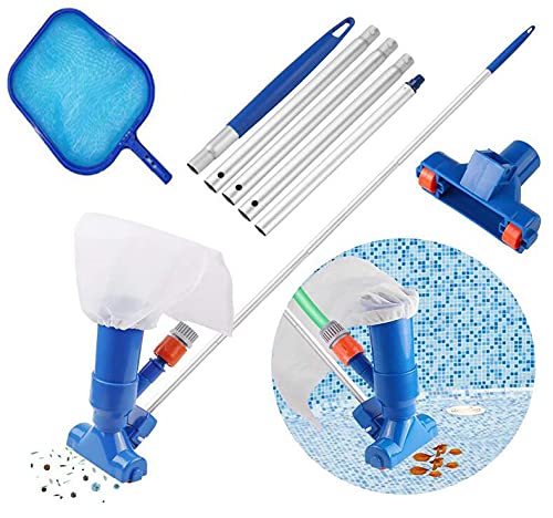 Swimmer Pool Skimmer Set Pool Vacuum Cleaner Handheld Jet Vacuum Heads Cleaner for Swimming Pool Maintenance Pond Fountain Cleaning, Leaves, Dirt and Sand & Silt