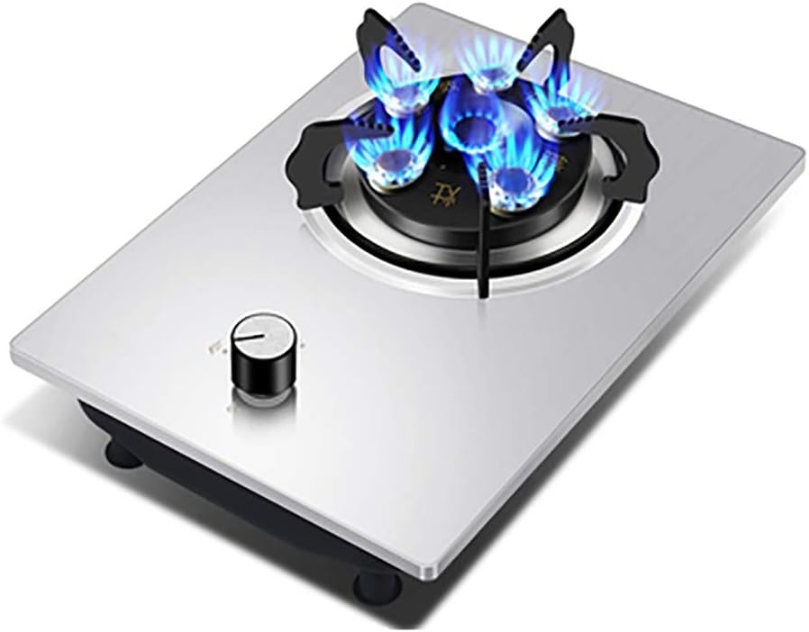 Mini Gas Stove 42cm BurnerGas hob Built-in Glass Or Stainless Steel and Enamel Environmentally Friendly and Durable with LPG Kit&FFD [Energy Class A] (Color : A) (C)