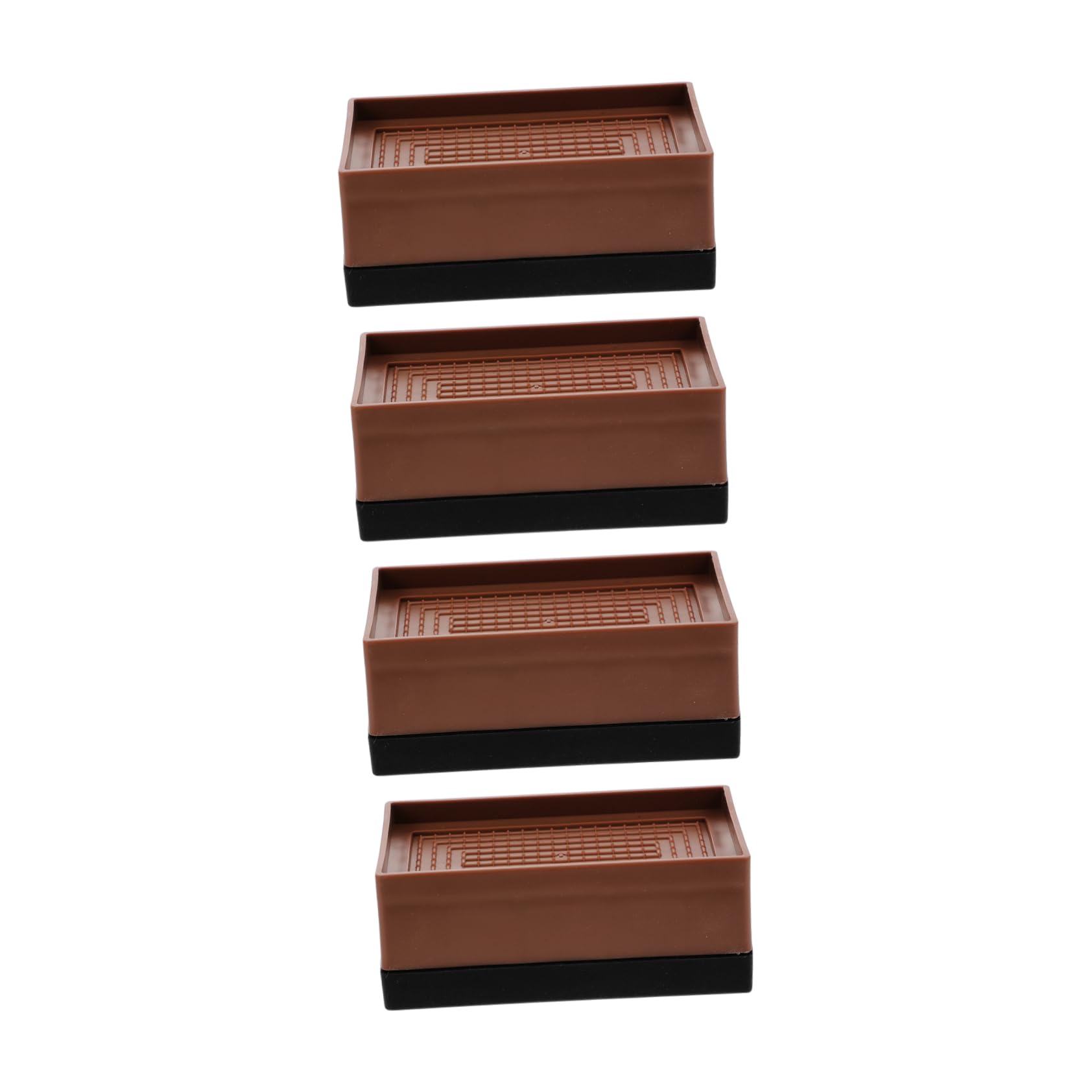 SOLUSTRE 4Pcs Non Slip Furniture Risers Heavy Duty Bed Elevators for Sofas Tables Chairs and Fridges Easy to Install Protects Floors from Scratches Height