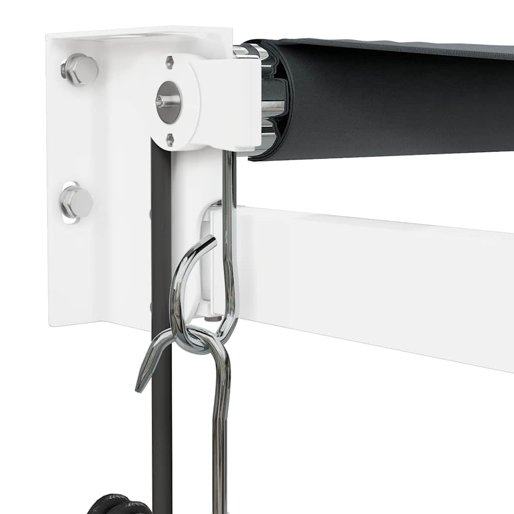 vidaXL Auvent rétractable Anthracite avec Cadre Blanc 3 x 2,5 m