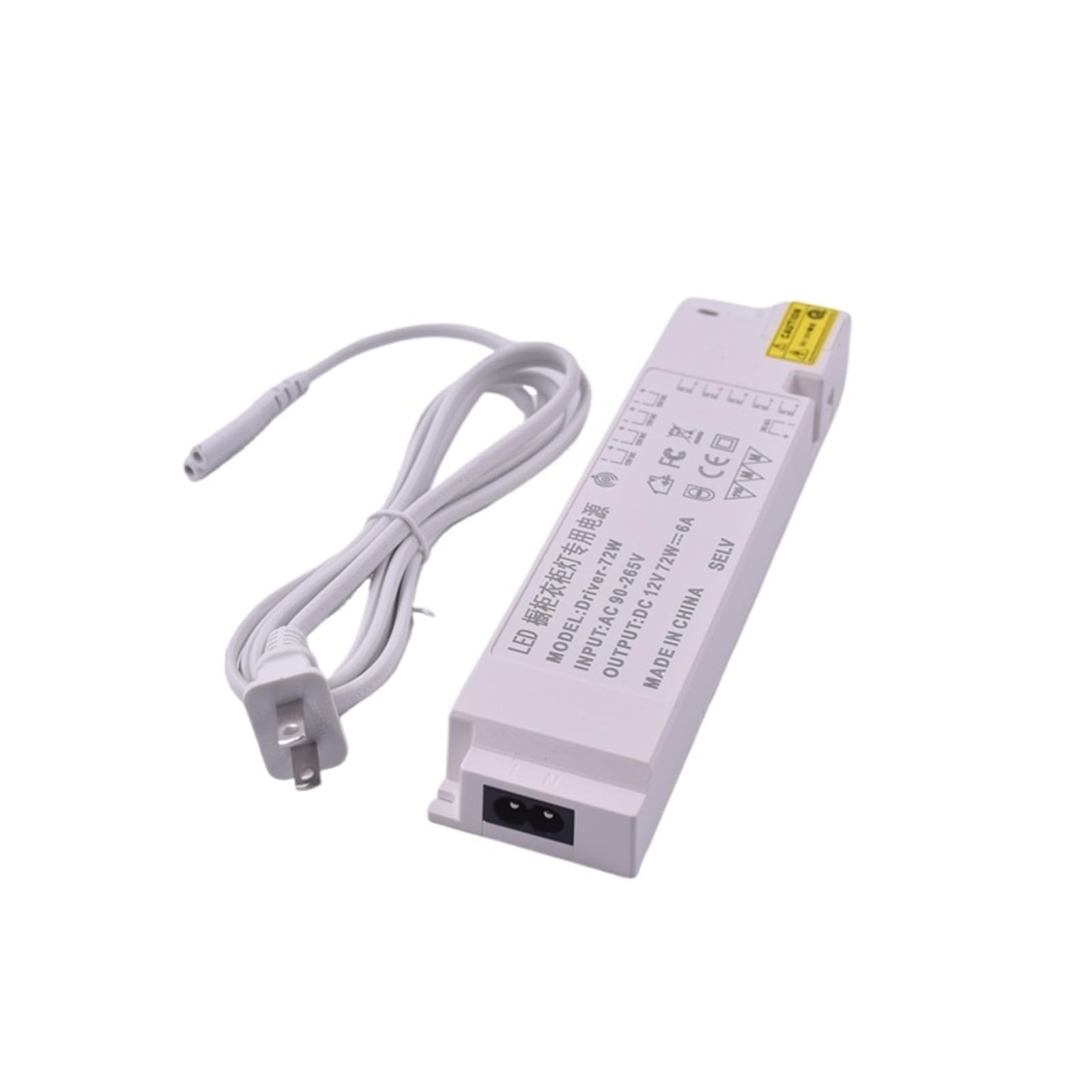 PWANUIGTE LED Wardrobe Cabinet Light Power Supply 12V Interface Constant Voltage Induction(12V-6A-72W-8 interfaces)