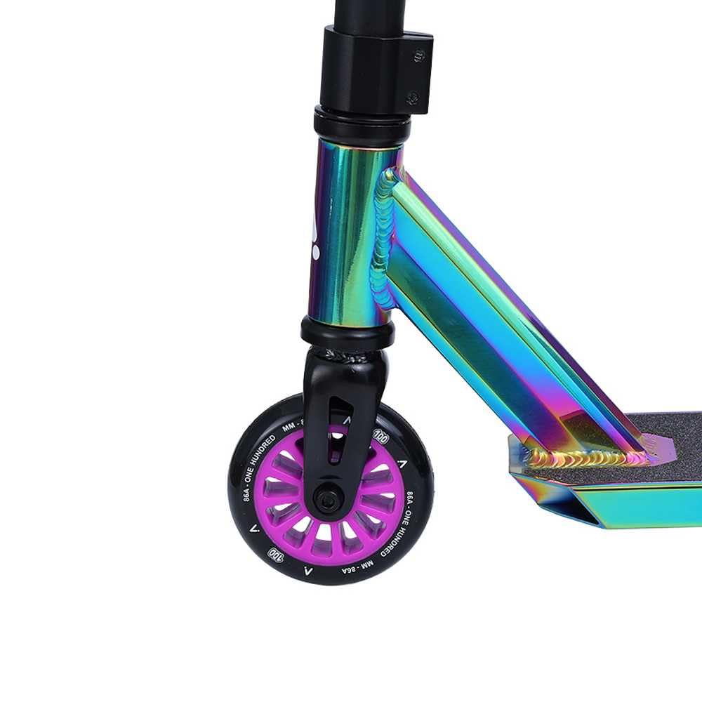 ACTA Trottinette Freestyle Enfant - Mini KSP - Néochrome - Enfant +4 Ans, Guidon Renforcé, Système de Compression HIC, Plateau Aluminium - Initiation Skatepark & Street