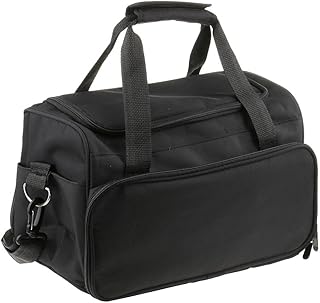 Bolsa de herramientas de peluquería para peluquería, estuche de viaje profesional, organizador de transporte portátil para hombre, lona con múltiples bolsillos y correas para el hombro, color azul
