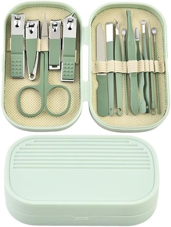 Nail Clippers Kit Nail Clipper Set Stainless Steel Home Manicure Knife, Portable Nail Clipper Set, Dead Skin Trimming Tool Manicure Pedicure Kit(Blue)