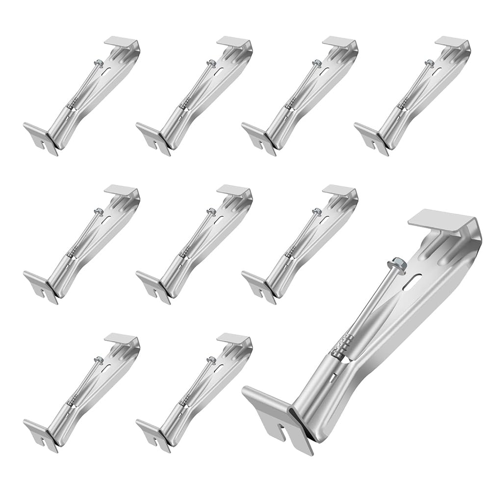 Ctrlzs 5Inch 10 Pack Gutter Hangers, With Pre-Inserted, Aluminum Gutter Brackets For Repairing Sagging Rain Gutters