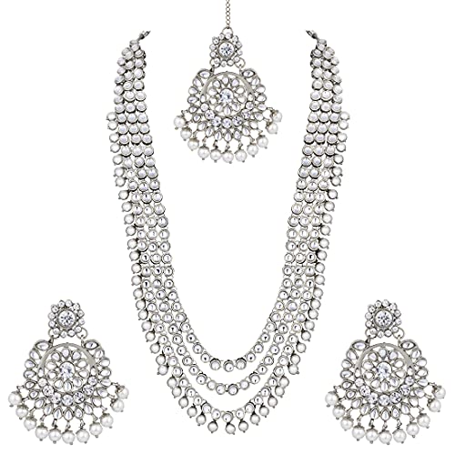 Image of Peora Ethnic Traditional Kundan Bridal Jewelry Set Gift for Women