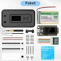 Meshnology ESP32 LoRa V4 Dev Board + L76 GNSS-Modul + 3000-mAh-Akku + Schwarz Gehäuse, ESP32-S3 LoRa WLAN Bluetooth 2 MB PSRAM 16 MB Flash 863-928 MHz Antenne Unterstützt GPS Solar A rduino Meshtastic – Ansicht 9