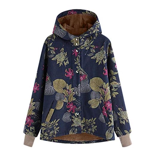 Manteau Femme Fourrure Grand Taille A Capuche Automne Hiver Chaud Manche Longues éLéGant Vintage Ethnique Imprimé Pas Cher A La Mode Hoodies Veste Overcoat