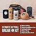 Rhino Wax - Ultimate Softball Gloves Break in Kit - Includes Soft Ball Sized Mallet, Glove Oil, Mitt Conditioner, Wrap, Brush, and Microfiber Cloth - Designed Specifically for Softballs - Made in USA