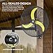 FUGOO 24'' Outdoor Oscillating Wall Fan With All Sealed Brushless DC Motor, 4-Speed Waterproof Outdoor Fan, Heavy Duty Industrial Wall Mount Fans for House,Patios, Commercial, Garage, Warehouse