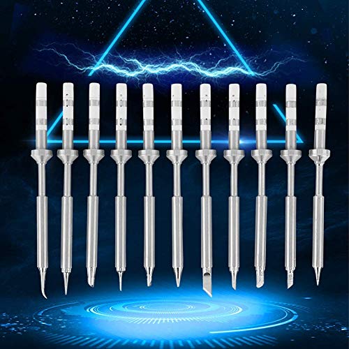 Image of Soldering Iron Tips 11Pcs Set TS100 Soldering Iron Tip Replacement Stainless Steel Pen Soldering Iron Heads Tool Mini Hot Core Soldering Iron Tip (11Pcs Set)